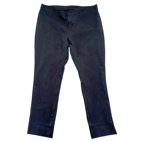 MMLaFleur Pants Womens 16 Black Slim Straight Leg Stretch Back Pockets Office - Picture 1 of 8